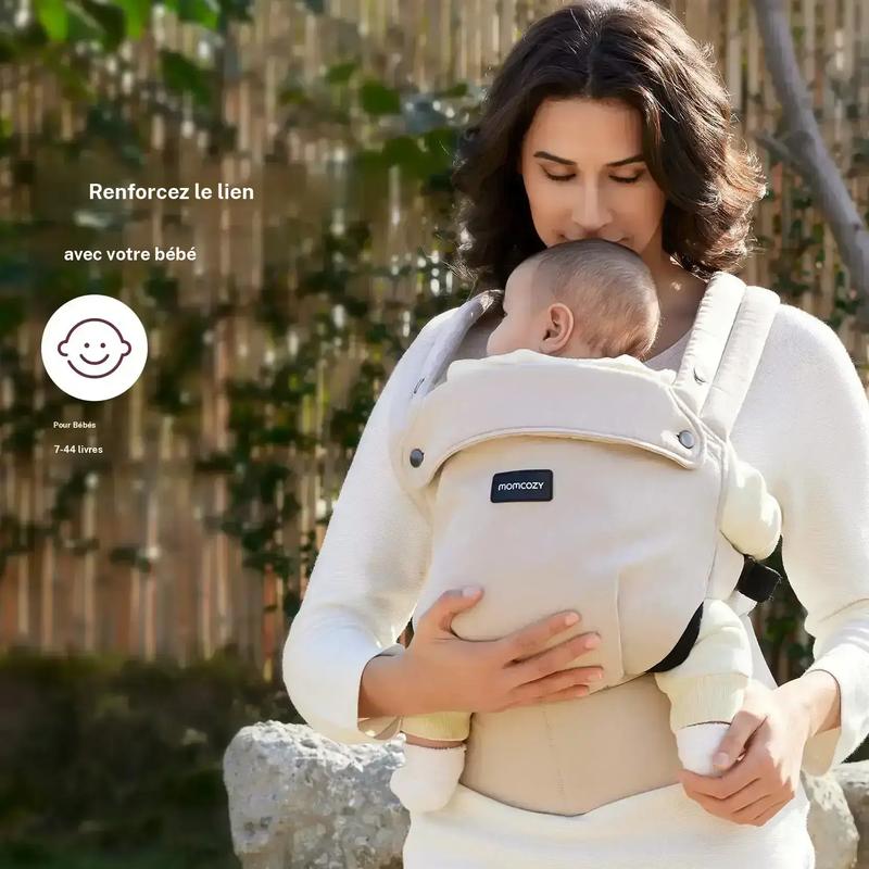 Momcozy écharpe ergonomique, confortable et légère, adaptée aux bébés de 3 à 20 kg, facile à enfiler, idéale pour une parentalité adaptée aux enfants — vignette 2