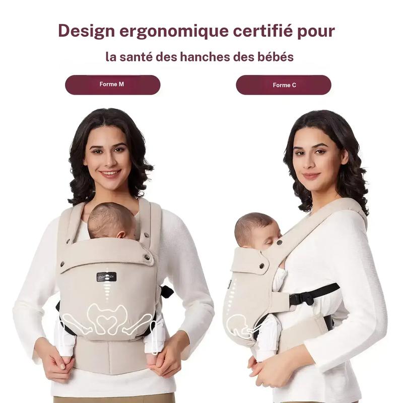 Momcozy écharpe ergonomique, confortable et légère, adaptée aux bébés de 3 à 20 kg, facile à enfiler, idéale pour une parentalité adaptée aux enfants — vignette 4