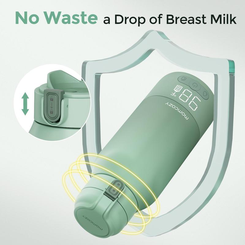 Momcozy -Chauffe-biberon portable sans fil, chauffage rapide et longue durée de vie de la batterie, 2 modes de chauffage pour le lait maternel et l'eau, grande capacité de 500 ml pour toute la journée — vignette 2