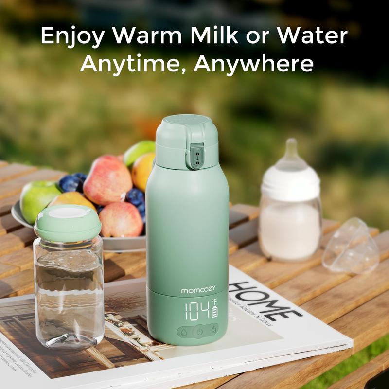Momcozy -Chauffe-biberon portable sans fil, chauffage rapide et longue durée de vie de la batterie, 2 modes de chauffage pour le lait maternel et l'eau, grande capacité de 500 ml pour toute la journée — vignette 3