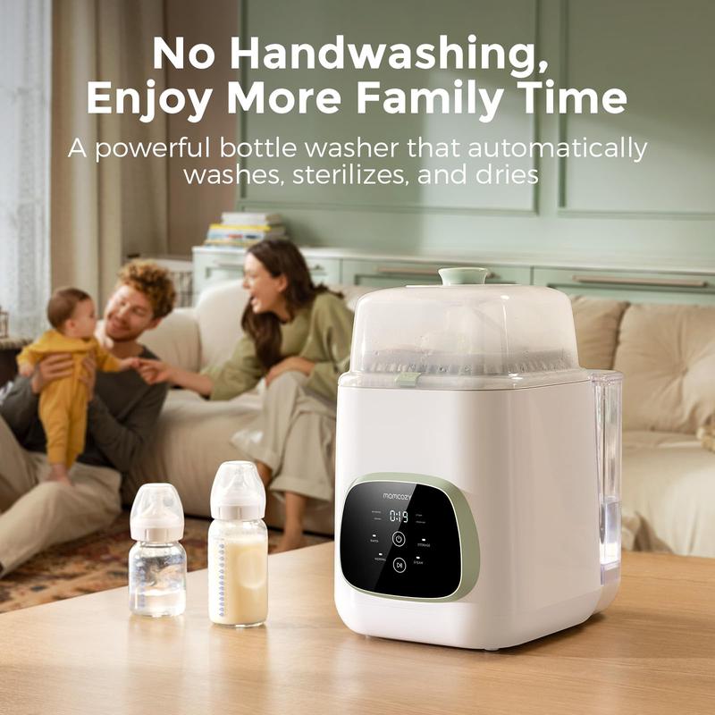 Momcozy KleanPal Pro - lave-biberon, stérilisateur et sèche-linge, Machine de nettoyage tout-en-un pour biberons, pièces de pompe et articles essentiels pour bébé, gain de temps et soins sans effort — vignette 2