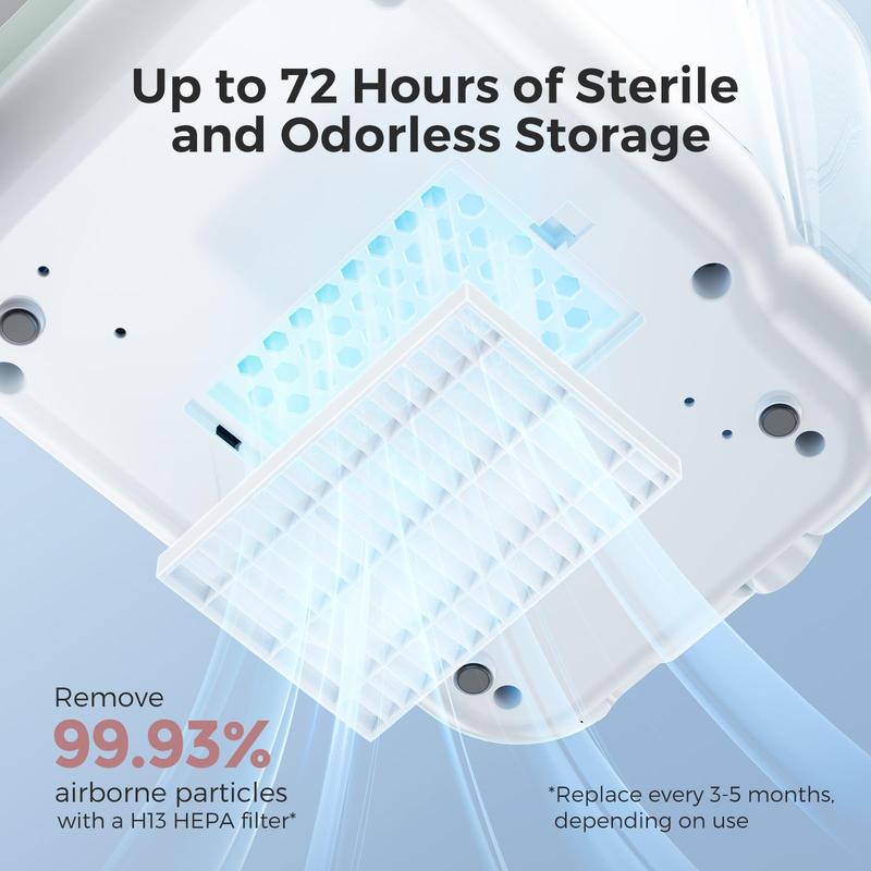 Momcozy KleanPal Pro - lave-biberon, stérilisateur et sèche-linge, Machine de nettoyage tout-en-un pour biberons, pièces de pompe et articles essentiels pour bébé, gain de temps et soins sans effort — vignette 7