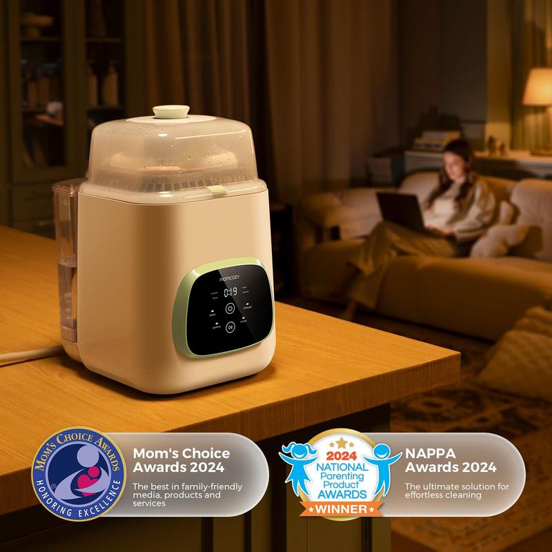Momcozy KleanPal Pro - lave-biberon, stérilisateur et sèche-linge, Machine de nettoyage tout-en-un pour biberons, pièces de pompe et articles essentiels pour bébé, gain de temps et soins sans effort — vignette 9