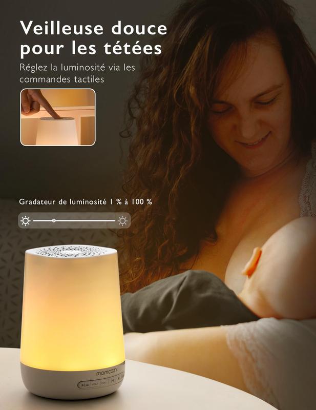 Momcozy Machine à Bruit Blanc,Sommeil à Bruit Blanc Portable pour Bébé Adulte,White Noise Machine avec 34 Sons,Bruit Blanc Bebe Thérapie,White Noise Machine Veilleuse 7 Couleurs,Contrôle APP,Timing — vignette 4