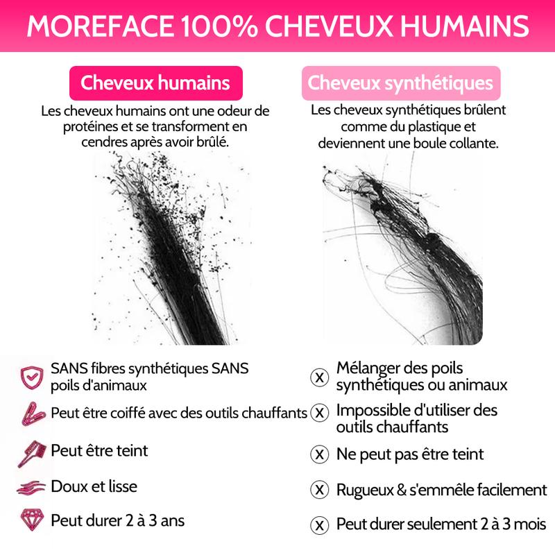 MORE FACE Perruque 360 HD Lace Kinky Straight Yaki 18-26’’ – Facile à poser, zéro colle, Cheveux humains, pré-décolorés et pré-coupés, idéaux pour les débutants #BackToSchool #DealDrops — vignette 9