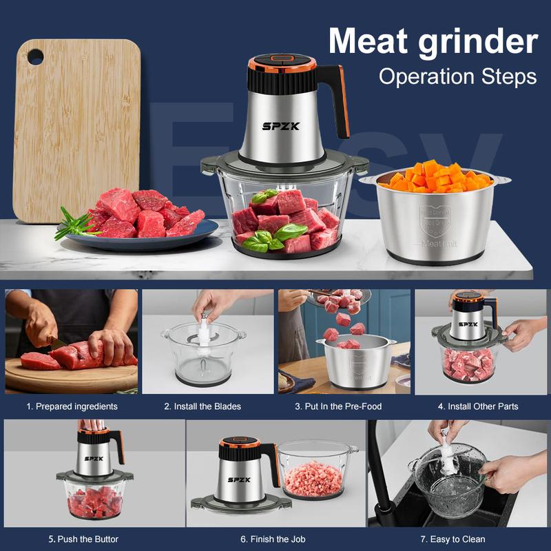Multifonction robot cuiseur SPZK 300W, bouilloire inox+verre,lavage rapide, livraison gratuite, Blender, indispensable en cuisine — vignette 5