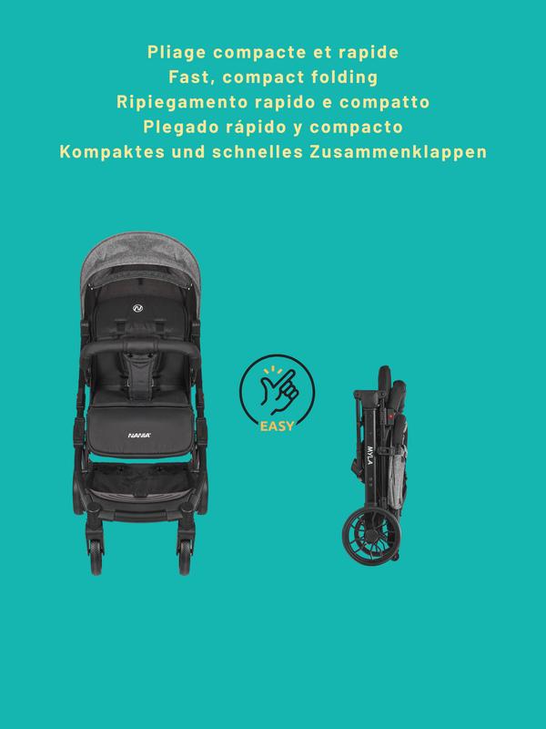 Nania Myla poussette canne compacte, 0 à 4 ans (22kg max), légère (7,5 kg) — vignette 4
