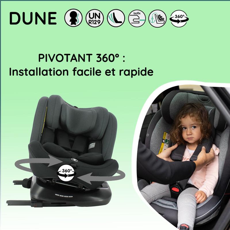 Nania Siège auto DUNE Pivotant 360° I-Size 40-150 cm - Evolutif naissance jusqu'à 12 ans environ - Fixations isofix — vignette 8