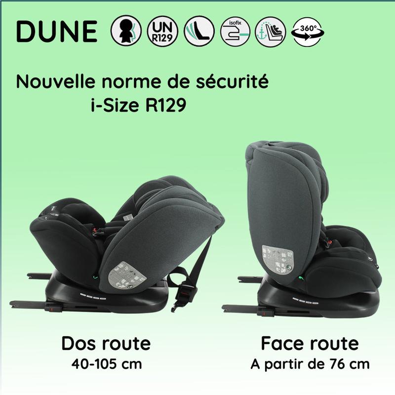 Nania Siège auto DUNE Pivotant 360° I-Size 40-150 cm - Evolutif naissance jusqu'à 12 ans environ - Fixations isofix — vignette 9