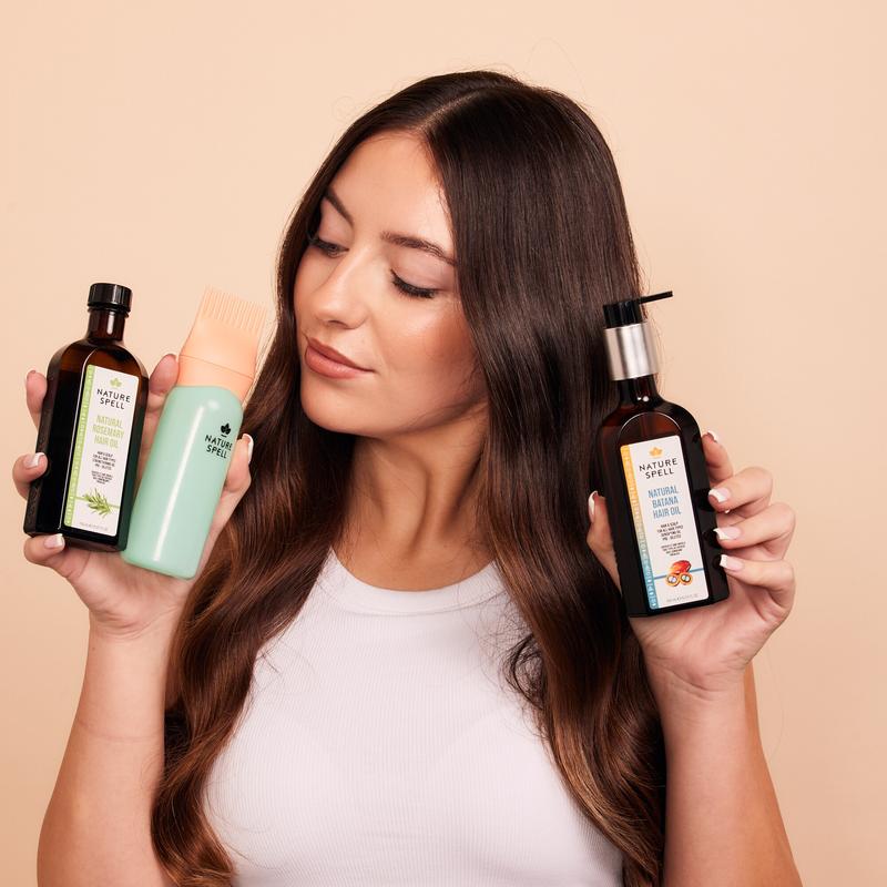 Nature Spell Batana & Romarin – coffret de soin nourrissant pour les cheveux : soins complets avec des huiles prédiluées, applicateur et pompe — vignette 2