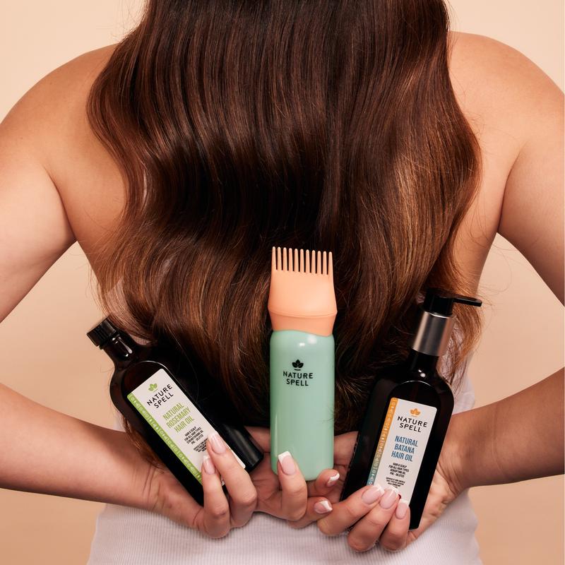 Nature Spell Batana & Romarin – coffret de soin nourrissant pour les cheveux : soins complets avec des huiles prédiluées, applicateur et pompe — vignette 8
