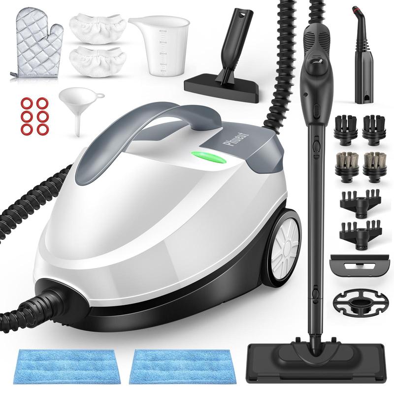 Nettoyeur vapeur puissant 2000 W avec 28 accessoires | Réservoir de 1,5 L | Pression de 4 bar | Portatif pour sols, canapés, voitures et plus encore