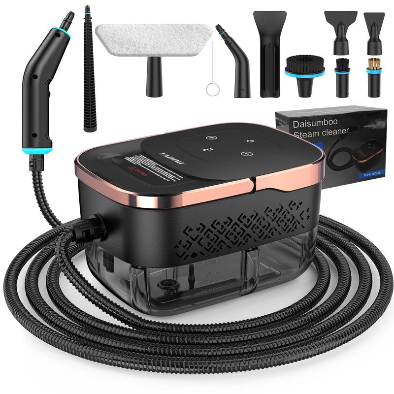 Nettoyeur vapeur Vaporeta pour le nettoyage à domicile, puissant, manuel, 2500 W, portable, avec 6 vitesses et 3 types de brosses pour meubles de cuisine et salles de bains, haute température de 229 °F