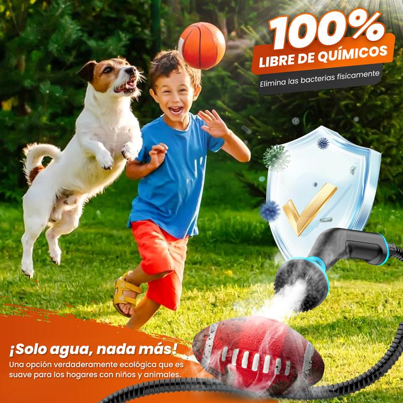 Nettoyeur vapeur Vaporeta pour le nettoyage à domicile, puissant, manuel, 2500 W, portable, avec 6 vitesses et 3 types de brosses pour meubles de cuisine et salles de bains, haute température de 229 °F — vignette 4