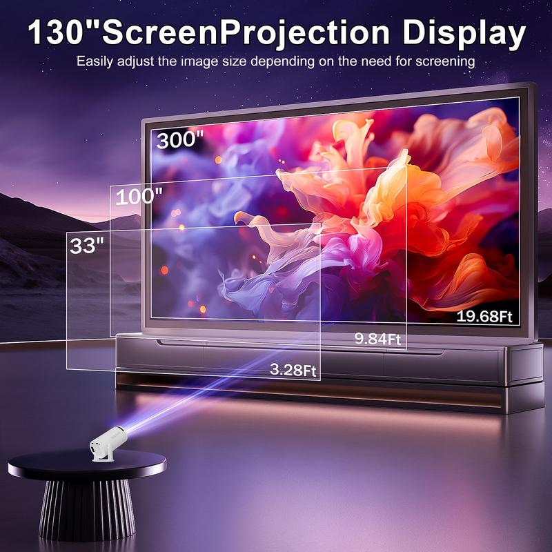 Niklok Projecteur Portable Freestyle avec WiFi 6 & Bluetooth 5.0, 4K 1080P, Support Rotatif 180°, Contrôle à Distance, Idéal pour Home Cinéma Intérieur/Extérieur videoprojecteur — vignette 4