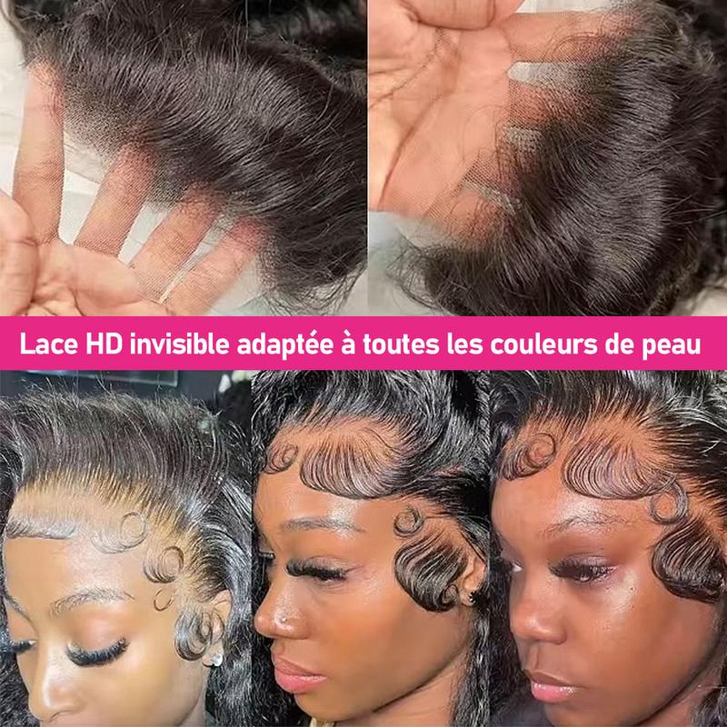 [NOUVEAUTÉ] Perruque lisse sans colle BFFGIRL Hair 13x6 à lace frontale complète avec cordon de serrage installation facile de l’oreille à l’oreille lace pré découpée et ligne frontale déjà épucée cheveux humains idéale pour les débutantes — vignette 4