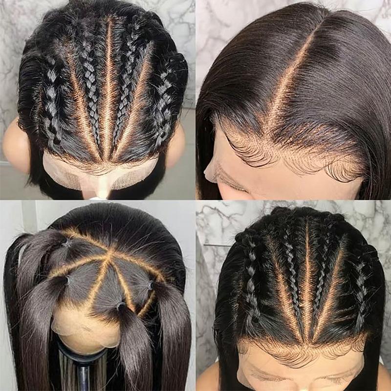 [NOUVEAUTÉ] Perruque lisse sans colle BFFGIRL Hair 13x6 à lace frontale complète avec cordon de serrage installation facile de l’oreille à l’oreille lace pré découpée et ligne frontale déjà épucée cheveux humains idéale pour les débutantes — vignette 7