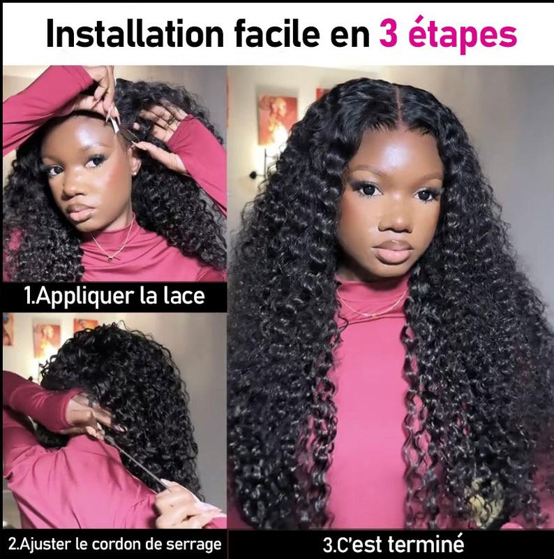 [NOUVEAUTÉ] Perruque lisse sans colle BFFGIRL Hair 13x6 à lace frontale complète avec cordon de serrage installation facile de l’oreille à l’oreille lace pré découpée et ligne frontale déjà épucée cheveux humains idéale pour les débutantes — vignette 8