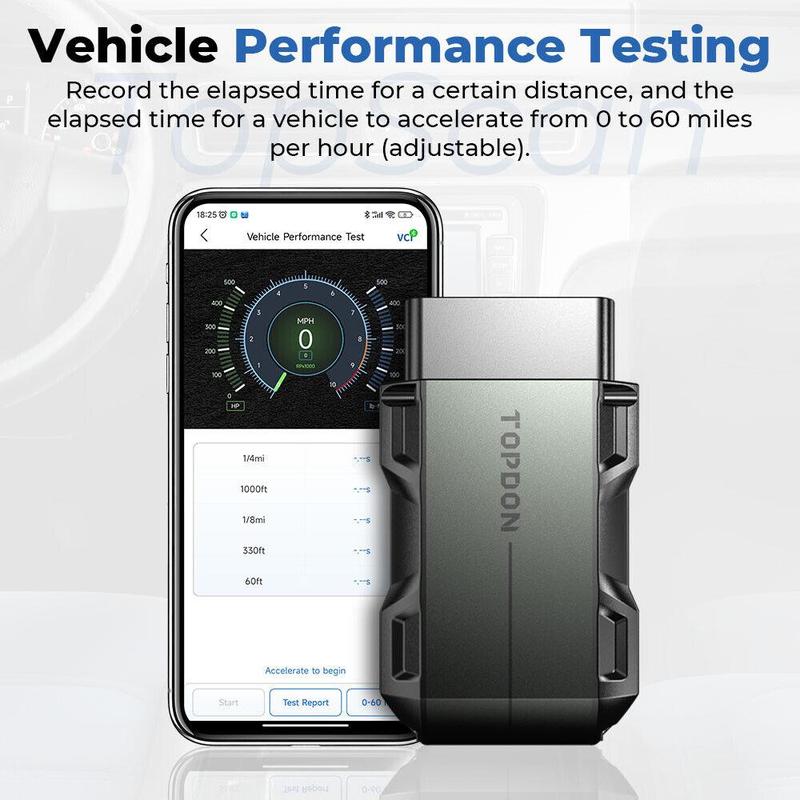 Outil de diagnostic Topdon Topscan OBD2 compatible Bluetooth, lecteur de code de système complet, outil de diagnostic de voiture, outil de numérisation Obdii sans fil — vignette 7