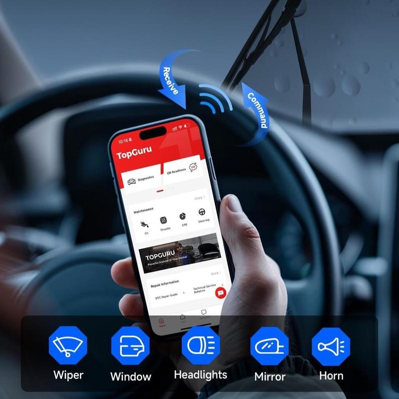 Outil de diagnostic Topdon Topscan OBD2 compatible Bluetooth, lecteur de code de système complet, outil de diagnostic de voiture, outil de numérisation Obdii sans fil — vignette 8