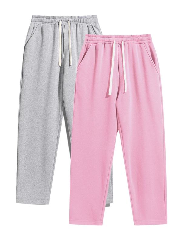 Pantalon homme uni avec doublure thermique et taille à cordon de serrage, coupe droite décontractée et confortable, coupe classique pour l’automne et l’hiver, pantalon homme pour un usage quotidien — vignette 4