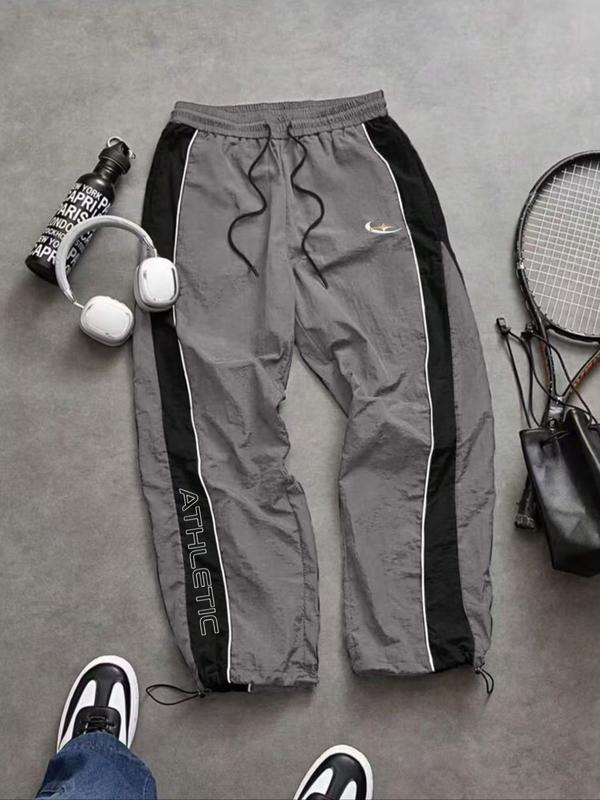 Pantalon long homme décontracté et sportif, coupe ample, ourlet élastique, imprimé tendance, tissu léger, parfait pour un usage quotidien — vignette 2