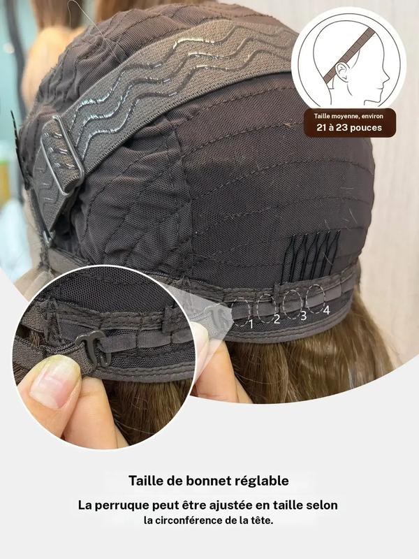 Perruques ondulées longues de 28 pouces pour femmes, magnifiques et volumineuses sans frange, perruques synthétiques à lace front pour les fêtes et un usage quotidien, des perruques qui ressemblent à des cheveux réels — vignette 9
