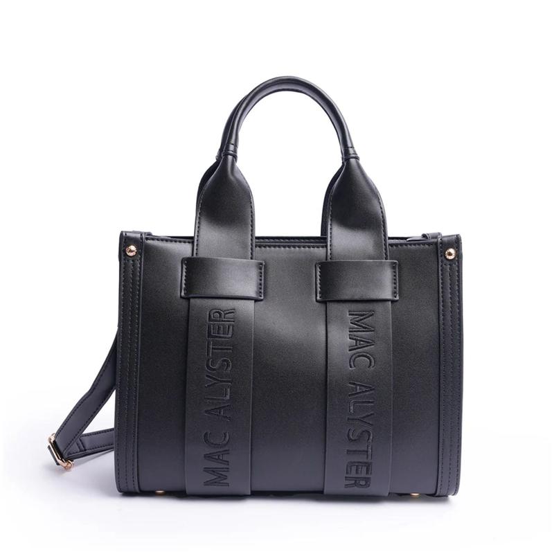 Petit sac à main - BASIC CLOVER Leather Satchel Pu Tote Satchel — vignette 6