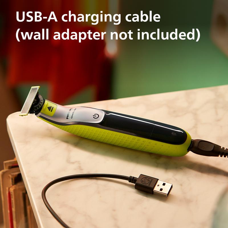 Philips OneBlade Rasoir visage 360 + 1 lame supplémentaire, peigne 5-en-1, pochette souple- QP2734/31 — vignette 4