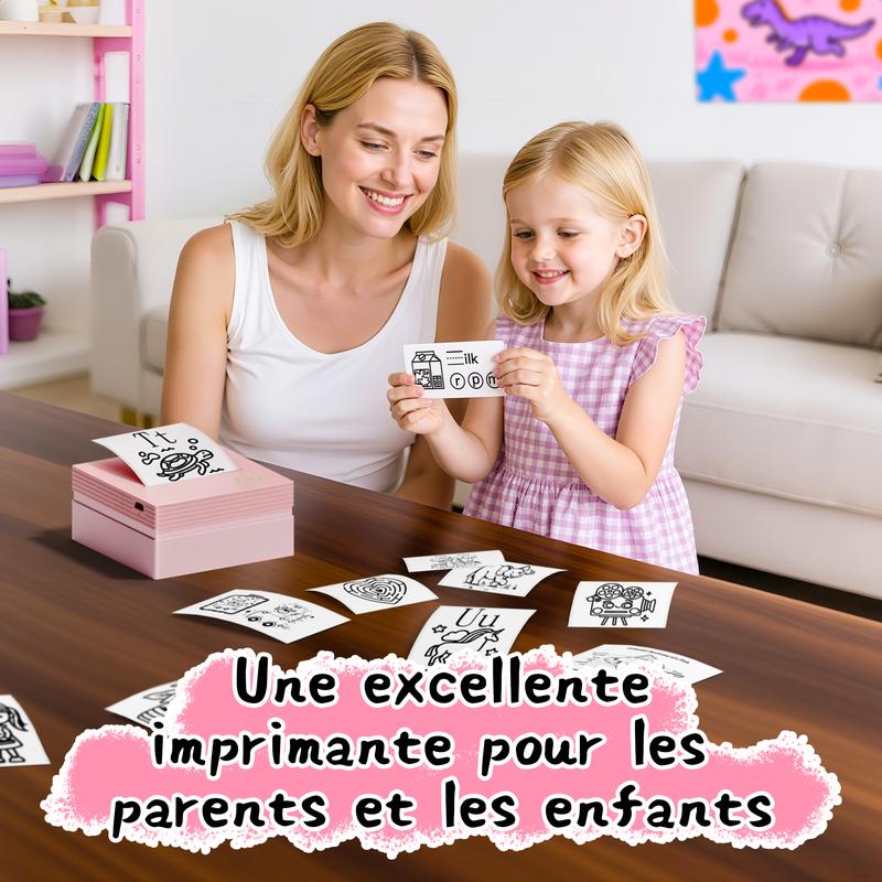 PM230/PM290C Imprimante Portable Bluetooth, Mini-Imprimante Portable Sans Encre Pour Notes d'étude, Photos, Mémos, Listes, Cadeaux, Cadeaux d'anniversaire Pour Filles et Garçons, Compact Pocket AI Printer, Cadeau de la Saint-Valentin — vignette 6