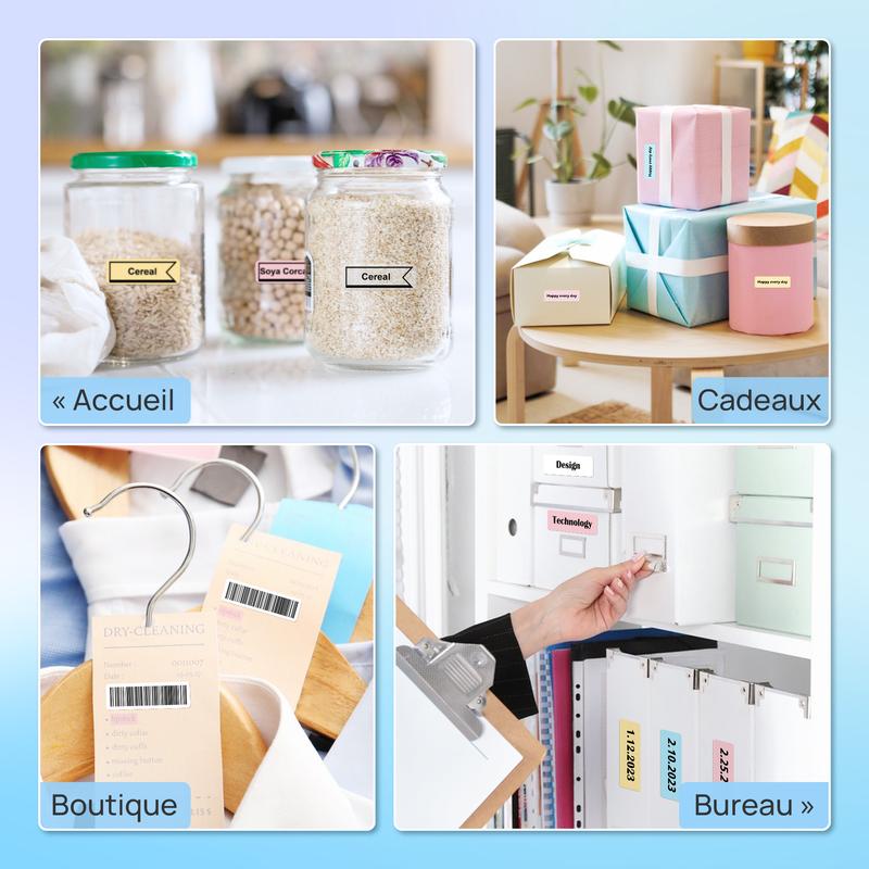Polono P31S Imprimante d'étiquettes , mini-étiqueteuse sans fil avec plusieurs modèles pour le rangement et l'organisation, utilisable pour les études, la vie quotidienne et le travail, Portable Mini Label Printer — vignette 6