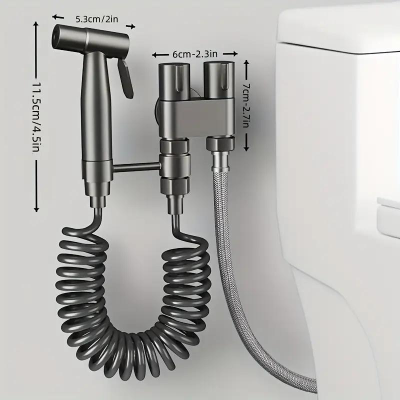 Pommeau de douche haute pression pour le nettoyage des toilettes, ensemble de douchette bidet à main pour robinet de toilette, pulvérisateur bidet pour toilette, pulvérisateur de lavage pour salle de bains #Meilleures choix — vignette 2