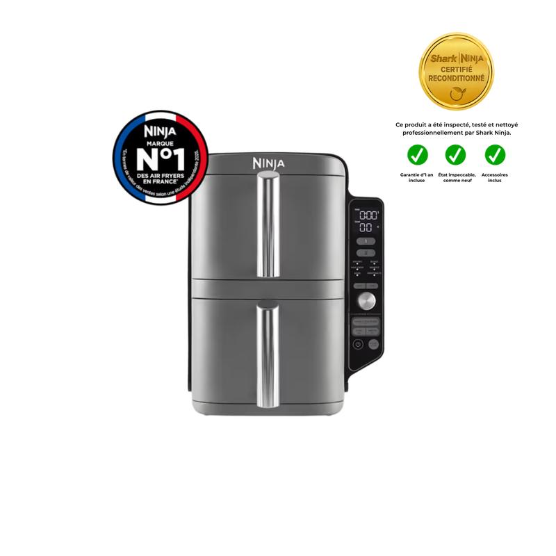 Produit Reconditionné - Friteuse sans huile Ninja Double Stack XL 9,5 L Reconditionné SL400EUREFA | Très bon état