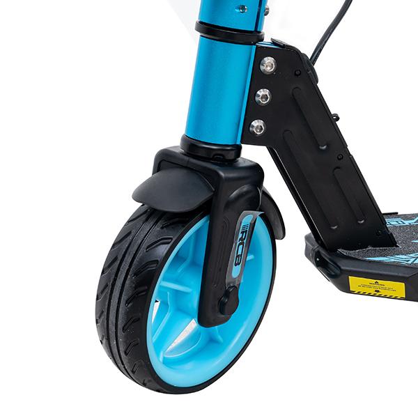 RCB R12 trottinette électrique pour enfants de 6–12 ans, jusqu’à 15 km/h et 10 km, trottinette électrique pliable 6,5 inch, éclairages colorés, écran LED, doubles freins, cadeau pour enfants — vignette 3