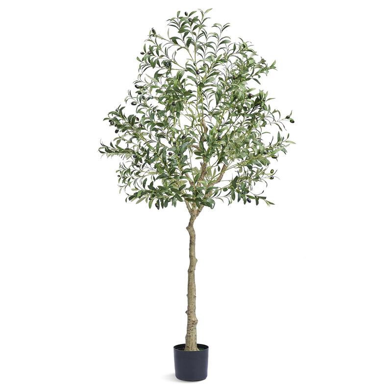 【Rentrée scolaire】Arbre d’olivier artificiel VEVOR, plante artificielle, matériau PE sûr et protection anti‑basculement, plante peu exigeante, arbre artificiel vert réaliste en pot pour la décoration de maison, bureau et entrepôt, intérieur/extérieur