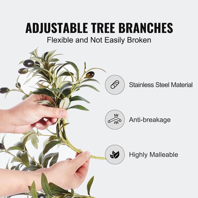 【Rentrée scolaire】Arbre d’olivier artificiel VEVOR, plante artificielle, matériau PE sûr et protection anti‑basculement, plante peu exigeante, arbre artificiel vert réaliste en pot pour la décoration de maison, bureau et entrepôt, intérieur/extérieur — vignette 5
