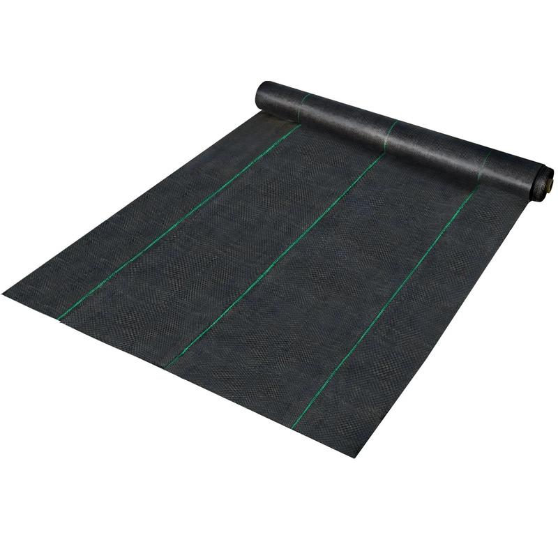 【Rentrée scolaire】Barrière contre les mauvaises herbes tissée en PP, couverture de sol de paysage, robuste, 6x300 pieds, 2,4 oz