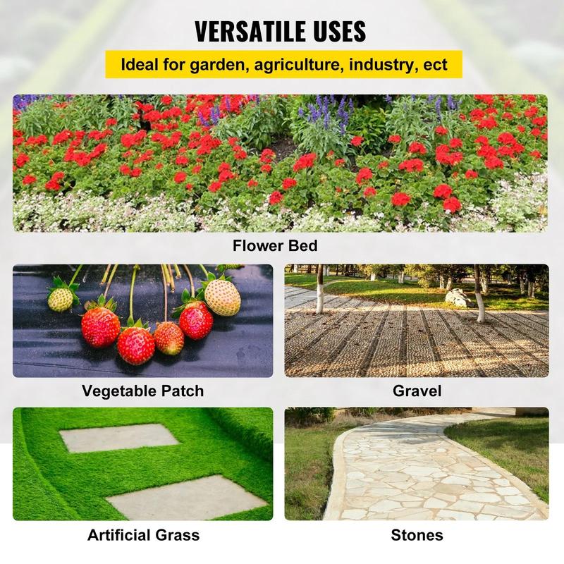 【Rentrée scolaire】Barrière contre les mauvaises herbes tissée en PP, couverture de sol de paysage, robuste, 6x300 pieds, 2,4 oz — vignette 7