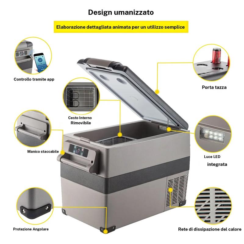 【Rentrée scolaire】VEVOR réfrigérateur/congélateur de voiture portable compact, mini réfrigérateur pour voiture 45 W, 12 V, compatible AC/DC, congélateur portable pour véhicule et maison — vignette 5