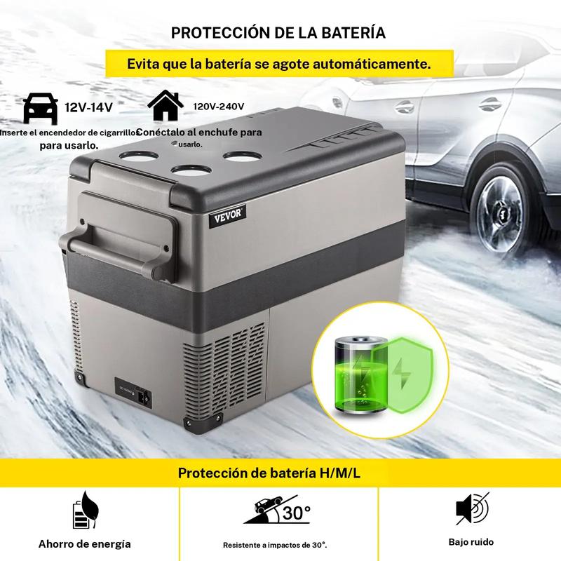 【Rentrée scolaire】VEVOR réfrigérateur/congélateur de voiture portable compact, mini réfrigérateur pour voiture 45 W, 12 V, compatible AC/DC, congélateur portable pour véhicule et maison — vignette 6