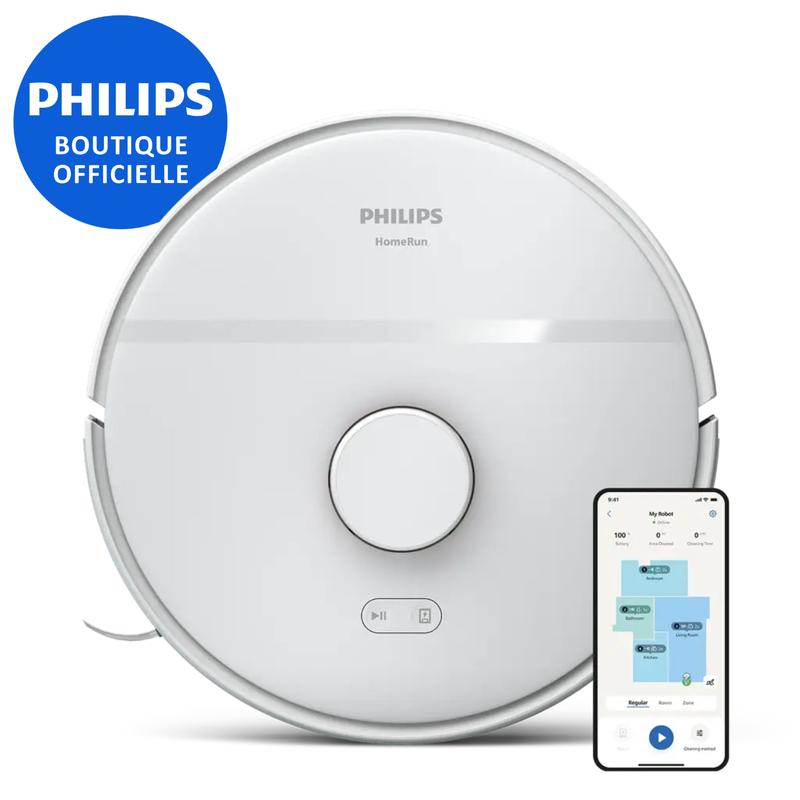Robot aspirateur Philips Série 2000 Blanc- aspire et lave (XU2000/20)