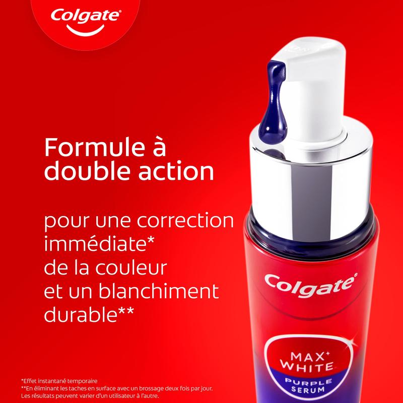 Sérum Colgate Max White Purple - 40ml | Booster de Blancheur | Correction Instantanée de la couleur — vignette 3