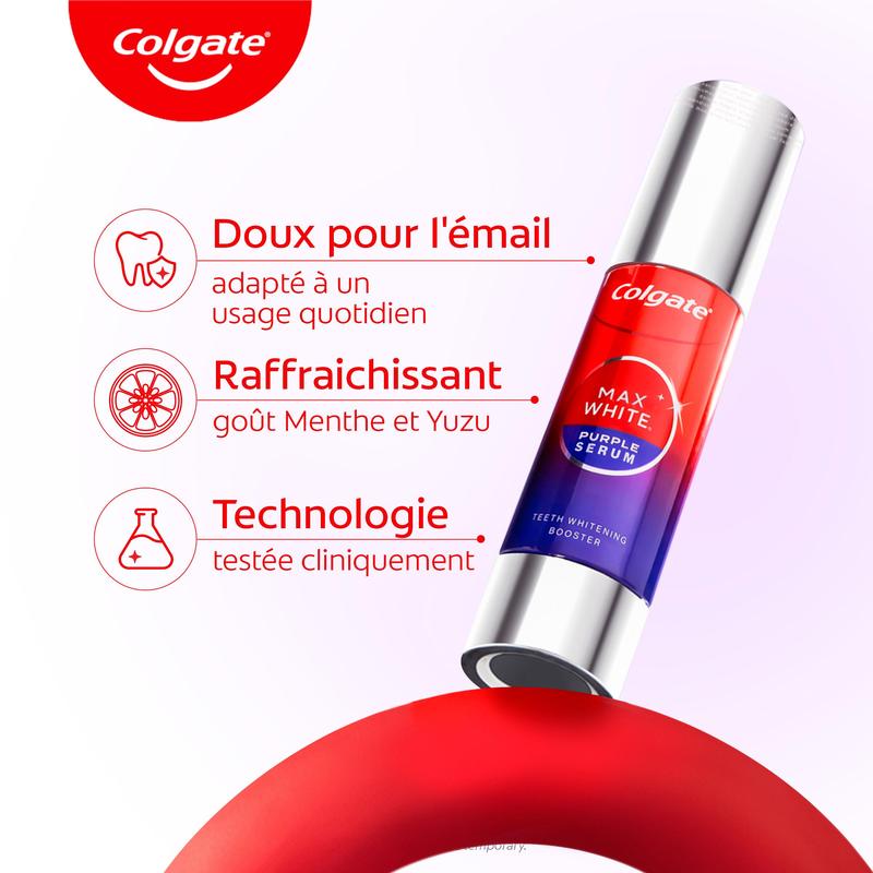 Sérum Colgate Max White Purple - 40ml | Booster de Blancheur | Correction Instantanée de la couleur — vignette 8