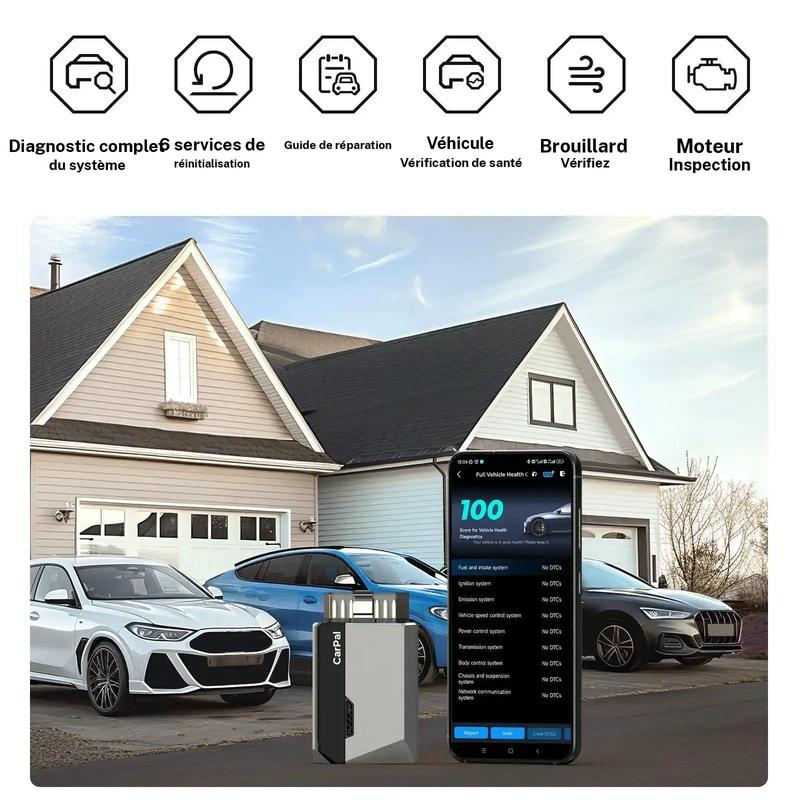 Scanner OBD2 TOPDON CarPal, scanner de diagnostic de voiture compatible Bluetooth — vignette 3