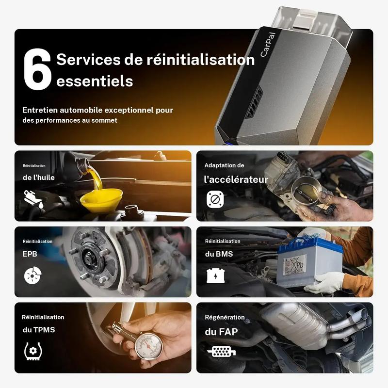 Scanner OBD2 TOPDON CarPal, scanner de diagnostic de voiture compatible Bluetooth — vignette 4