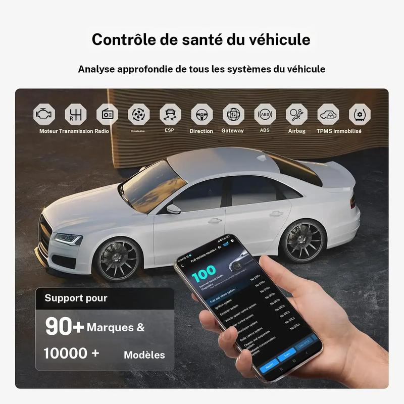 Scanner OBD2 TOPDON CarPal, scanner de diagnostic de voiture compatible Bluetooth — vignette 7