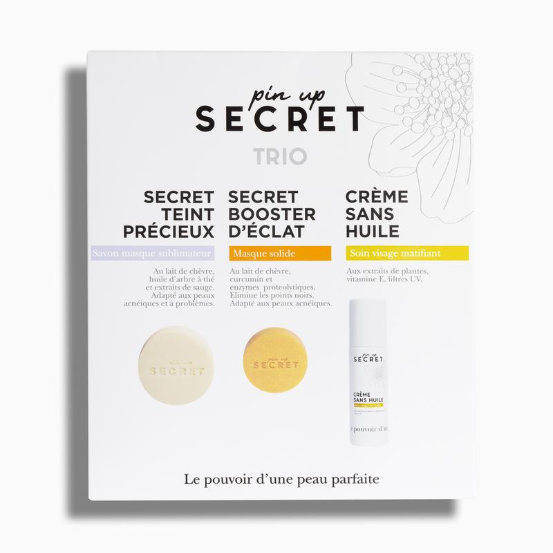 Set Secret Teint Parfait -Pinup Secret- pour Peaux Acnéiques avec Crème Sans Huile Hydratante et Masque Solide au Curcuma — vignette 3