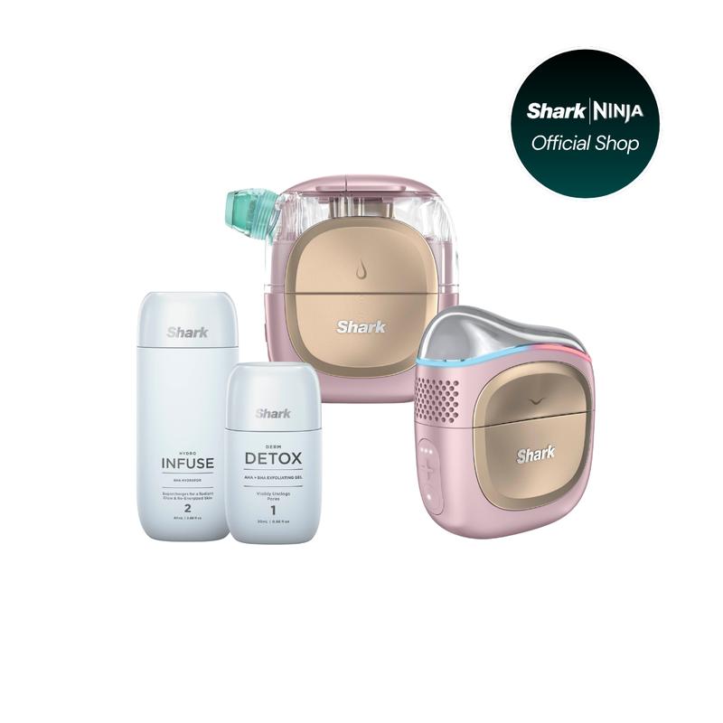 Shark FacialPro Glow – Appareil de soin hydrofacial, chez vous