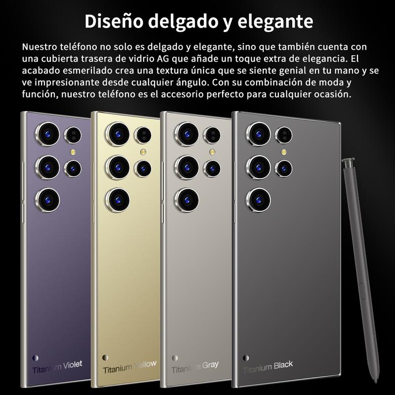 Smartphone Android 2025 Écran HD 6,8 Pouces 6Go RAM 128Go ROM Reconnaissance Faciale Stylet Inclus Batterie 5800mAh Débloqué Android 14 — vignette 2