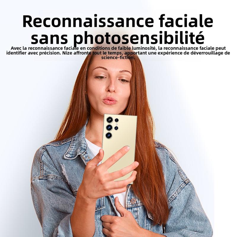 Smartphone Android 2025 Écran HD 6,8 Pouces 6Go RAM 128Go ROM Reconnaissance Faciale Stylet Inclus Batterie 5800mAh Débloqué Android 14 — vignette 3